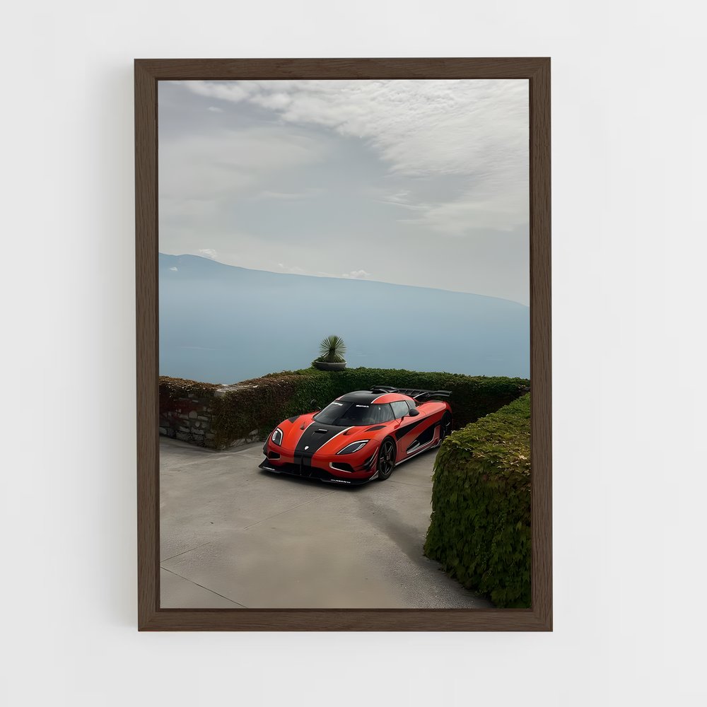 Poster Agera en Rouge – affiche Koenigsegg (vue 5)